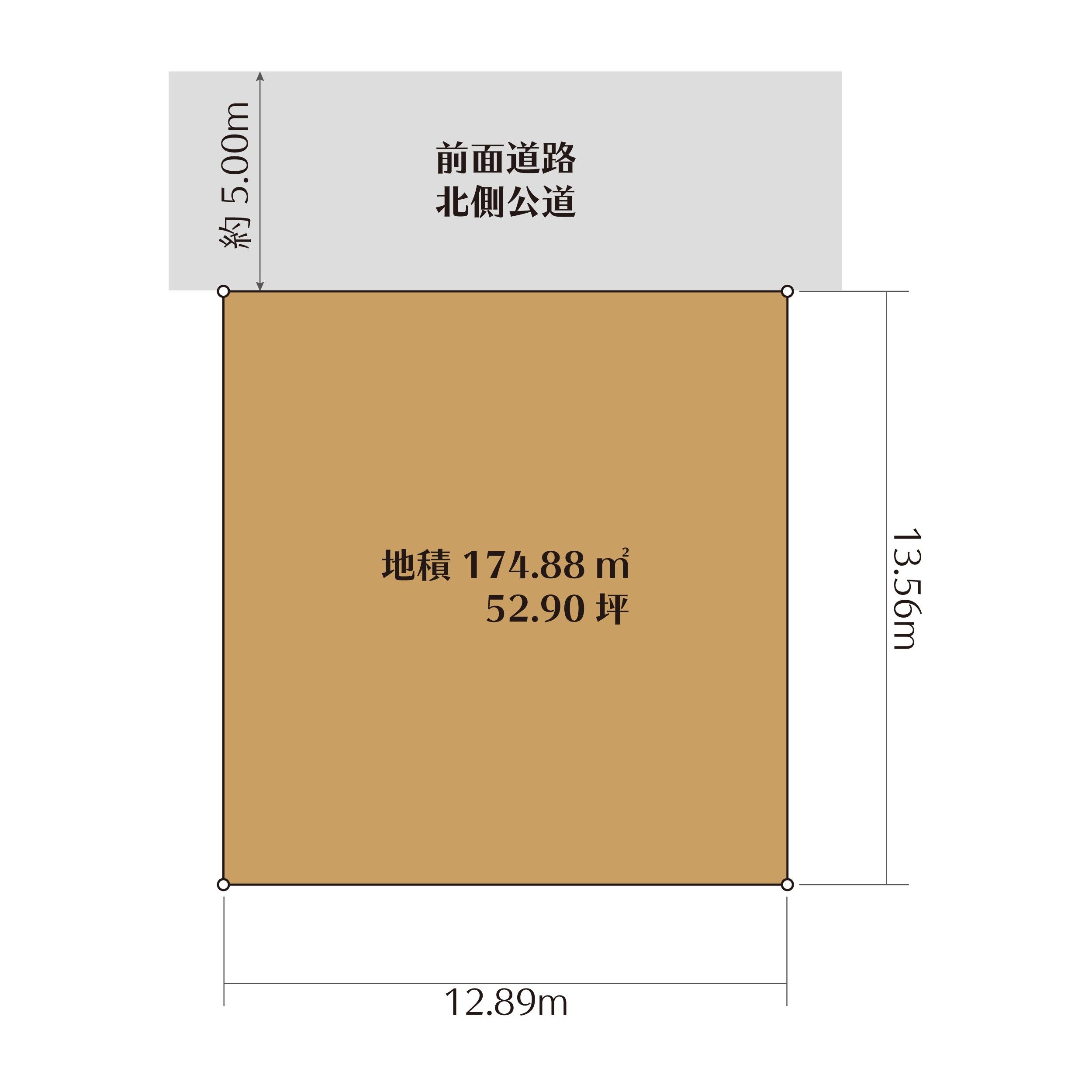 川口市本前川3丁目貸地の区画図